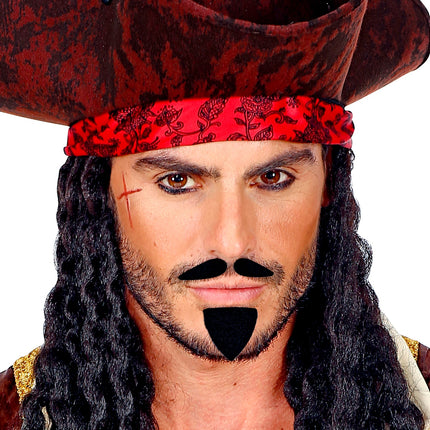 Widmann SRL Musketier snor en sik zwart