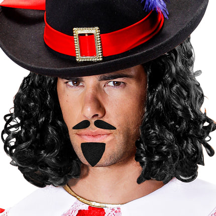 Widmann SRL Musketier snor en sik zwart