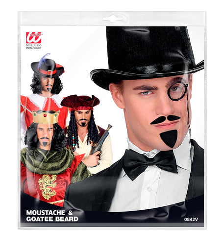 Widmann SRL Musketier snor en sik zwart