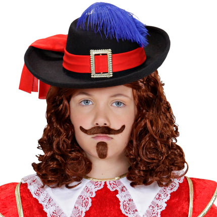 Widmann SRL Musketiershoed kind met veer