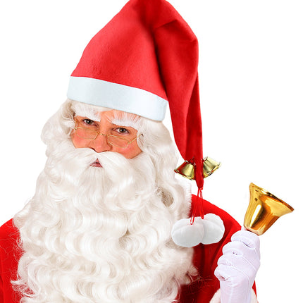 Widmann SRL Muts kerstman met belletje deluxe