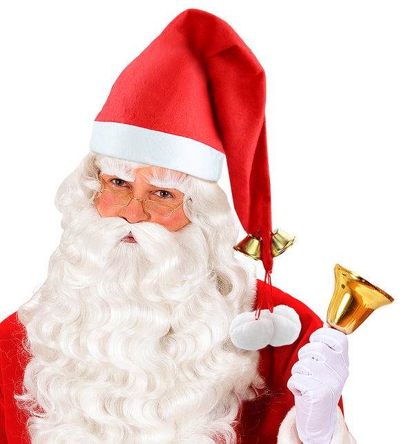 Widmann SRL Muts kerstman met belletje deluxe