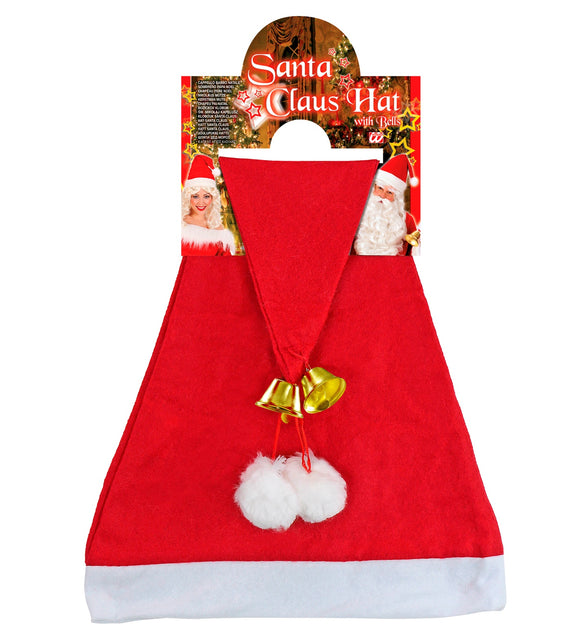 Widmann SRL Muts kerstman met belletje deluxe