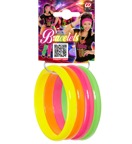 Widmann SRL Neon armbanden set disco