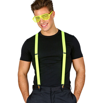 Widmann SRL Neon gele bretels verstelbaar