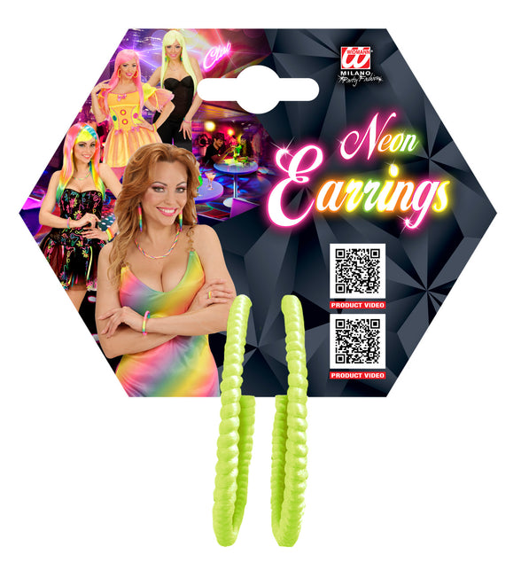 Widmann SRL Neon gele oorringen