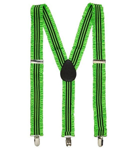 Widmann SRL Neon groene bretels in ruche