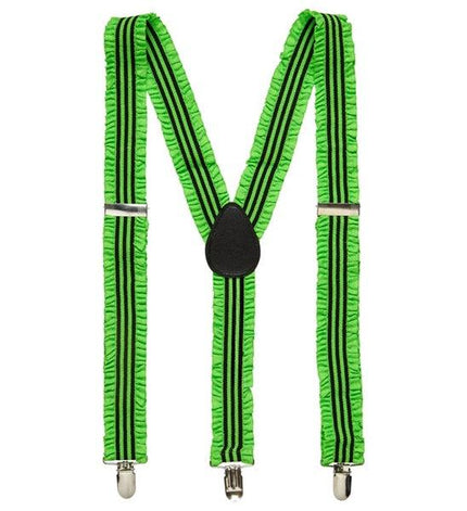 Widmann SRL Neon groene bretels in ruche
