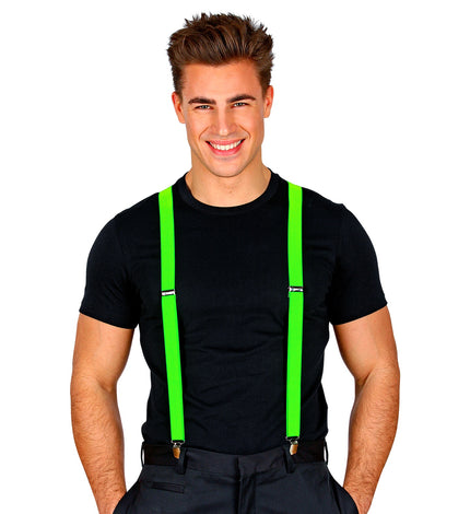 Widmann SRL Neon groene bretels verstelbaar