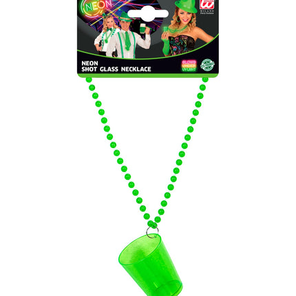 Widmann SRL Neon groene glazen halskettingen