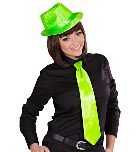 Widmann SRL Neon groene stropdas