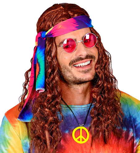 Widmann SRL Neon Hippie Ketting Rosa Geel