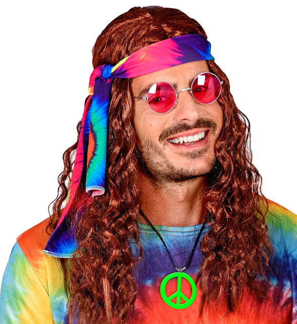 Widmann SRL Neon Hippie Ketting Rosa Groen