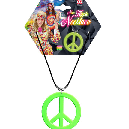 Widmann SRL Neon Hippie Ketting Rosa Groen