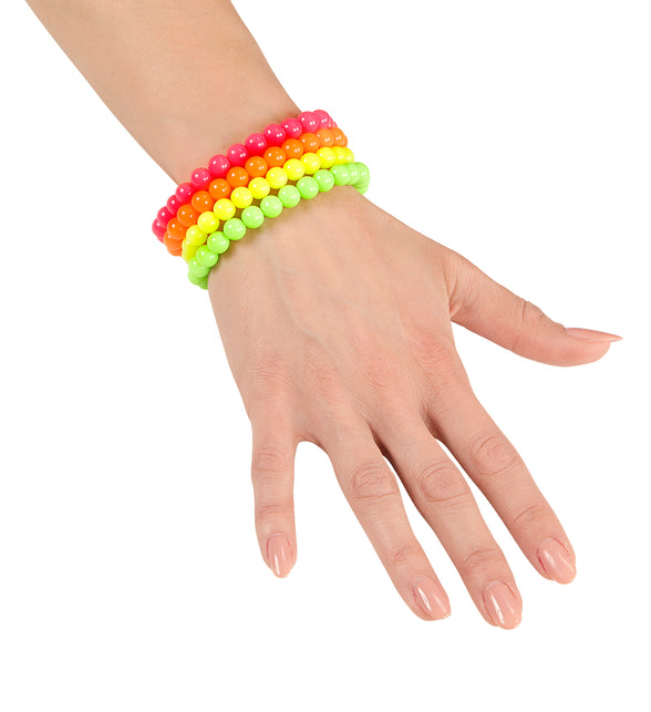 Widmann SRL Neon kleurige kralen armbandjes