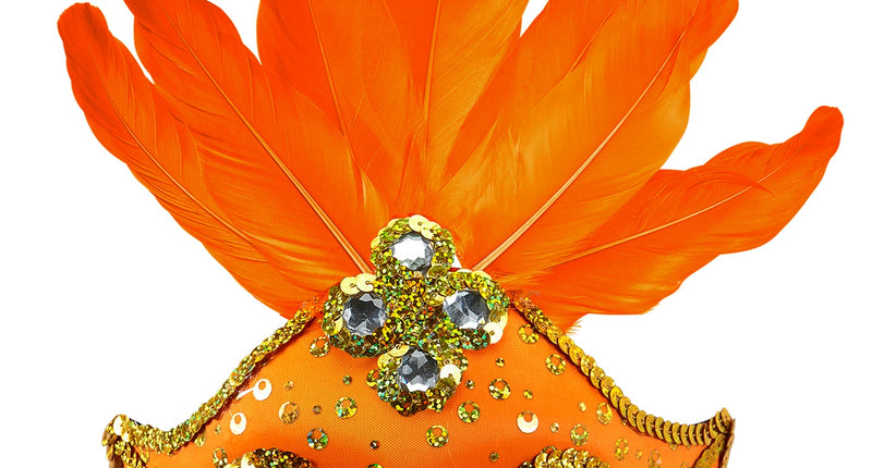 Widmann SRL Neon oranje Braziliaanse maskers