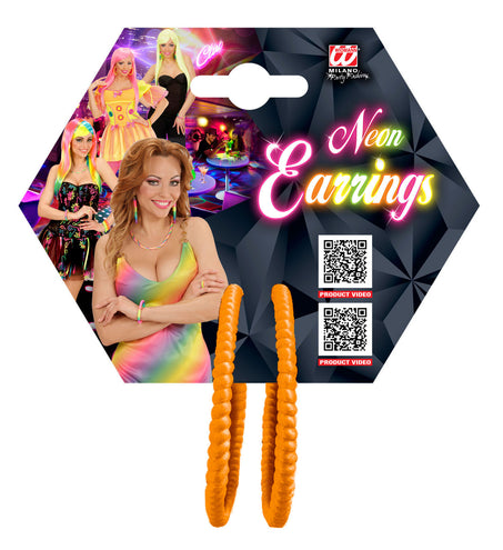 Widmann SRL Neon oranje oorbellen