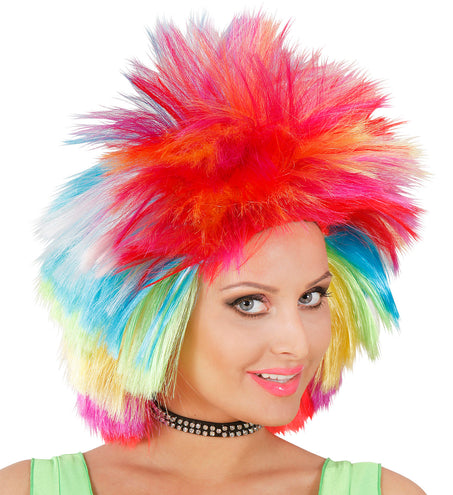 Widmann SRL Neon pruik Rocker
