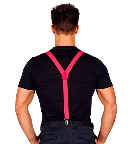 Widmann SRL Neon roze bretels verstelbaar