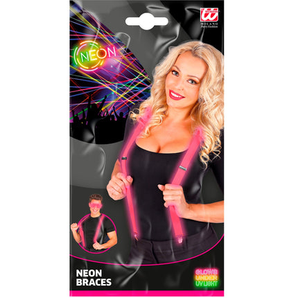 Widmann SRL Neon roze bretels verstelbaar