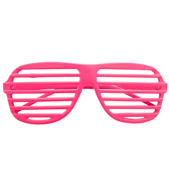 Widmann SRL Neon roze bril met luikjes