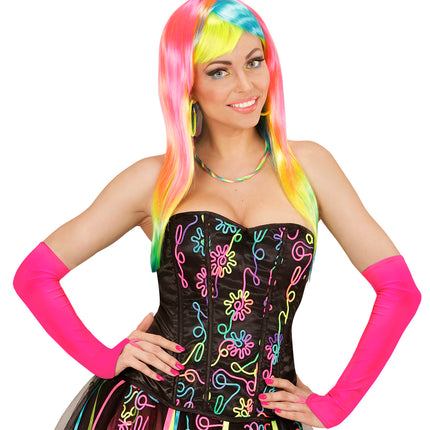 Widmann SRL Neon roze handschoenen