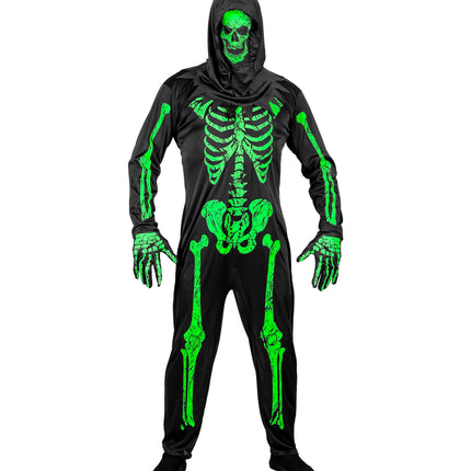 Widmann SRL Neon skelet pak volwassenen