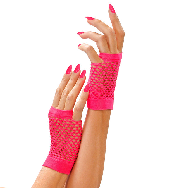 Widmann SRL Neon vingerhandschoenen roze