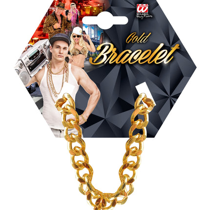 Widmann SRL Nep gouden armband hip hop