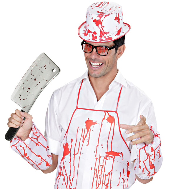 Widmann SRL Nep hakbijl met bloedspetters 44cm