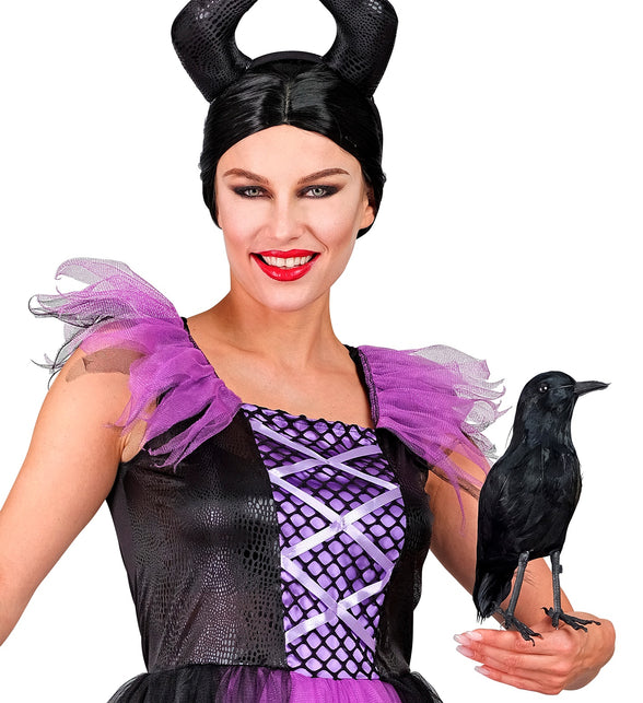 Widmann SRL Nep kraai zwart decoratief