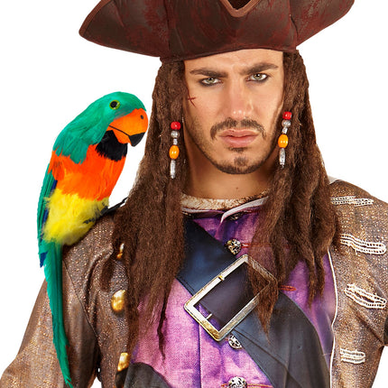 Widmann SRL Nep papegaai groen piraat