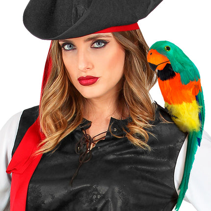 Widmann SRL Nep papegaai groen piraat