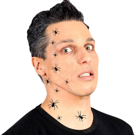 Widmann SRL Nep plak tattoo spinnen 32 stuks
