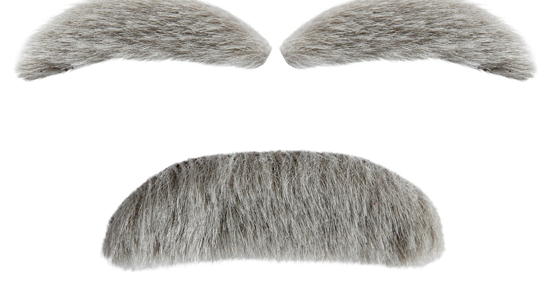 Widmann SRL Nep snor en wenkbrauwen grijs