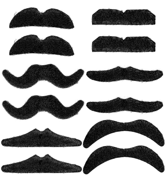 Widmann SRL Nep snorren zwart 12 stuks