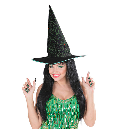 Widmann SRL Nepwimpers groen met nepnagels