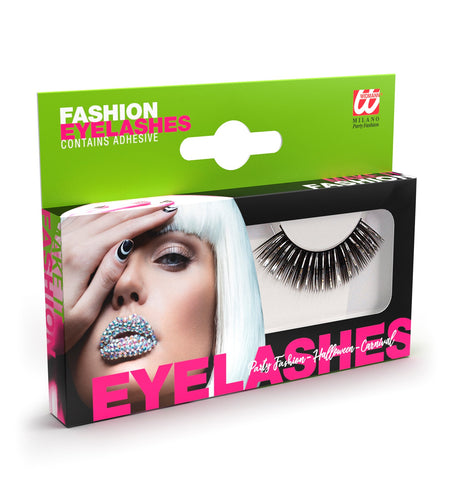 Widmann SRL Nepwimpers lang zwart/ zilver Nicole