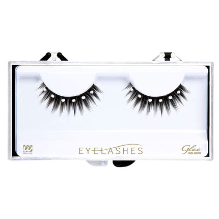 Widmann SRL Nepwimpers zwart puntig met strass