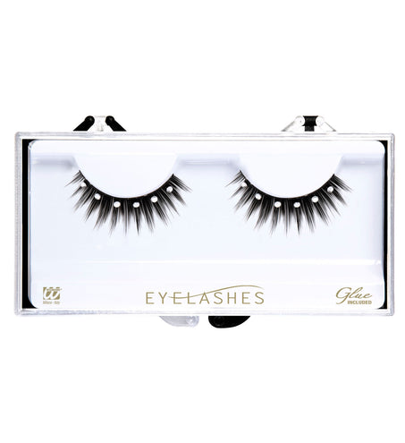 Widmann SRL Nepwimpers zwart puntig met strass