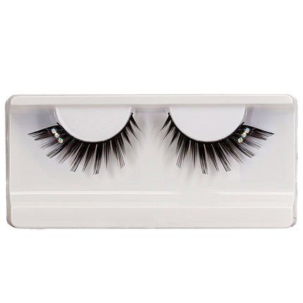 Widmann SRL Nepwimpers zwart puntig met strass