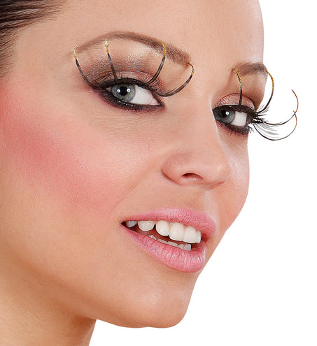 Widmann SRL Nepwimpers zwarte lang gouden punten