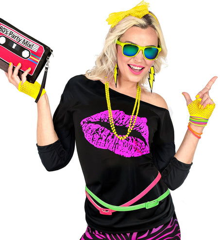 Widmann SRL Net handschoenen neon geel