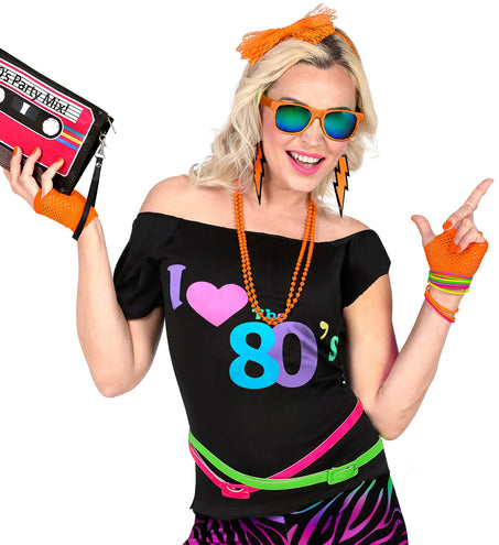 Widmann SRL Net handschoenen neon oranje