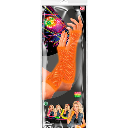 Widmann SRL Net handschoenen neon oranje lang