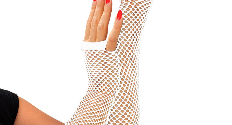 Widmann SRL Net handschoenen wit lang