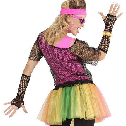 Widmann SRL Net handschoenen zwart lang