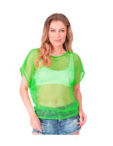 Widmann SRL Net t-shirt neon groen