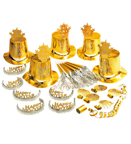 Widmann SRL Nieuw jaar versierset goud Happy New Year