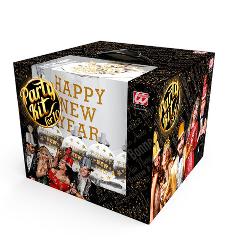 Widmann SRL Nieuw jaar versierset zilver Happy New Year